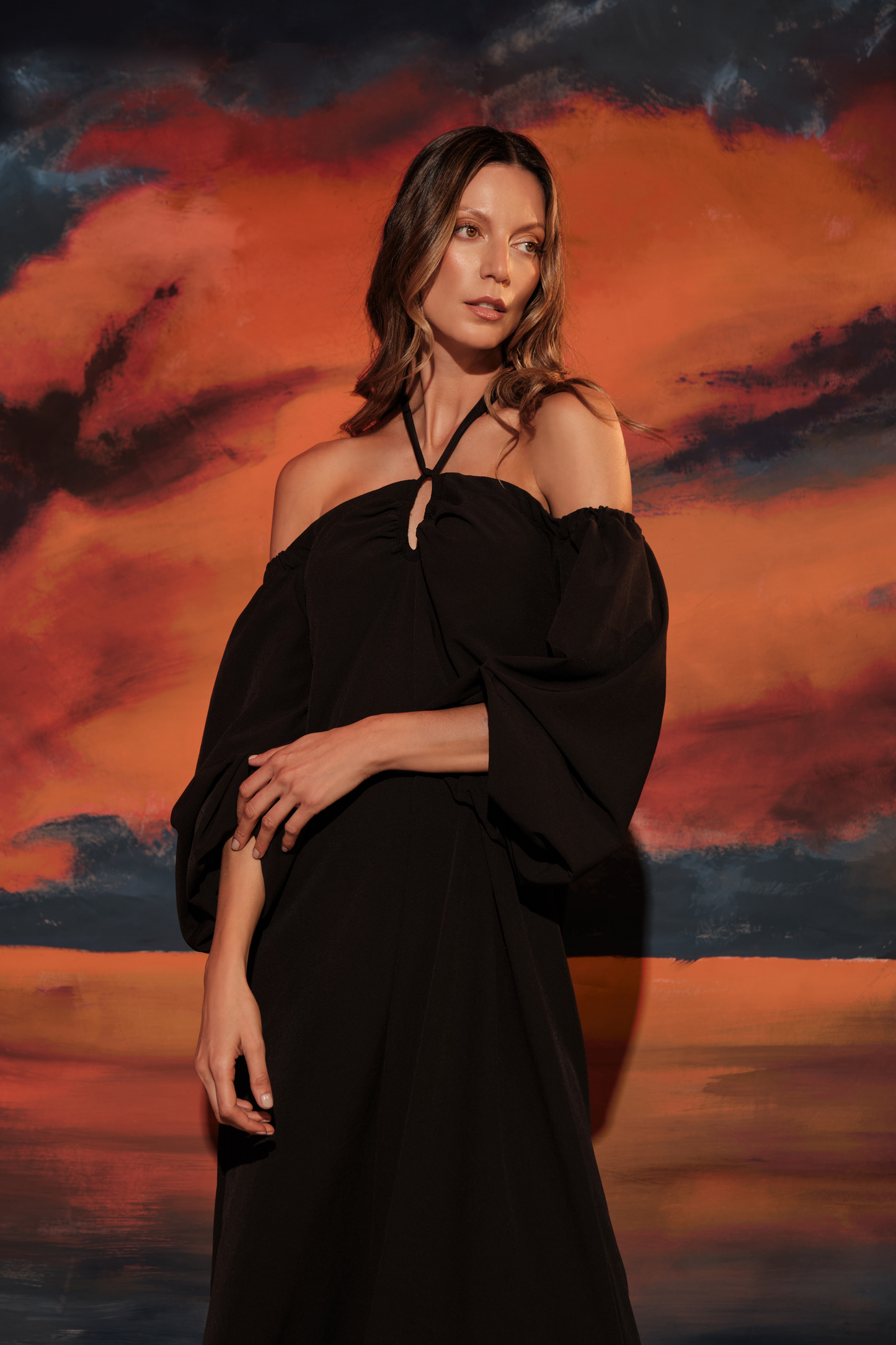SEA YOU TUNIC DRESS BLACK
