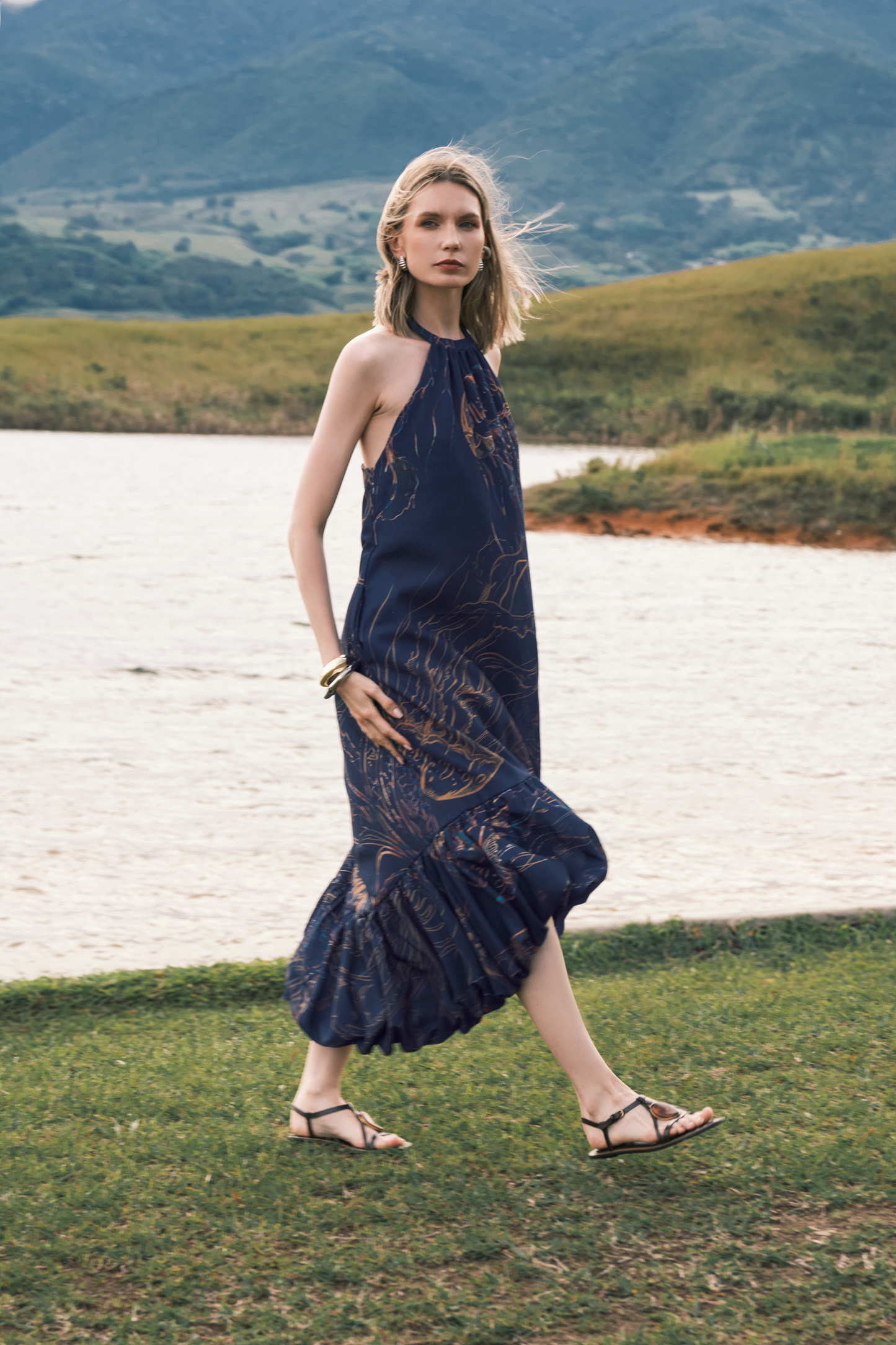 PELAGIA ANKLE DRESS JELLY DEEP PRINT