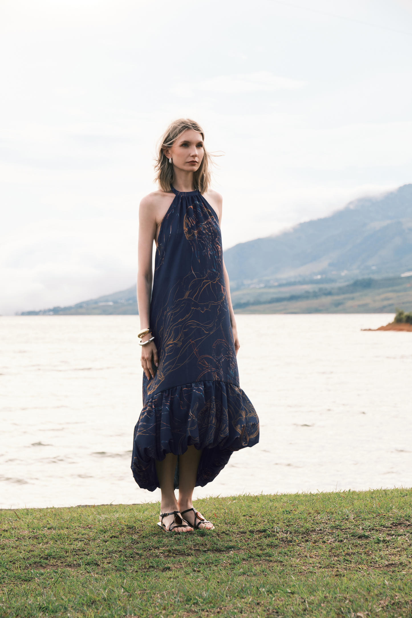PELAGIA ANKLE DRESS JELLY DEEP PRINT