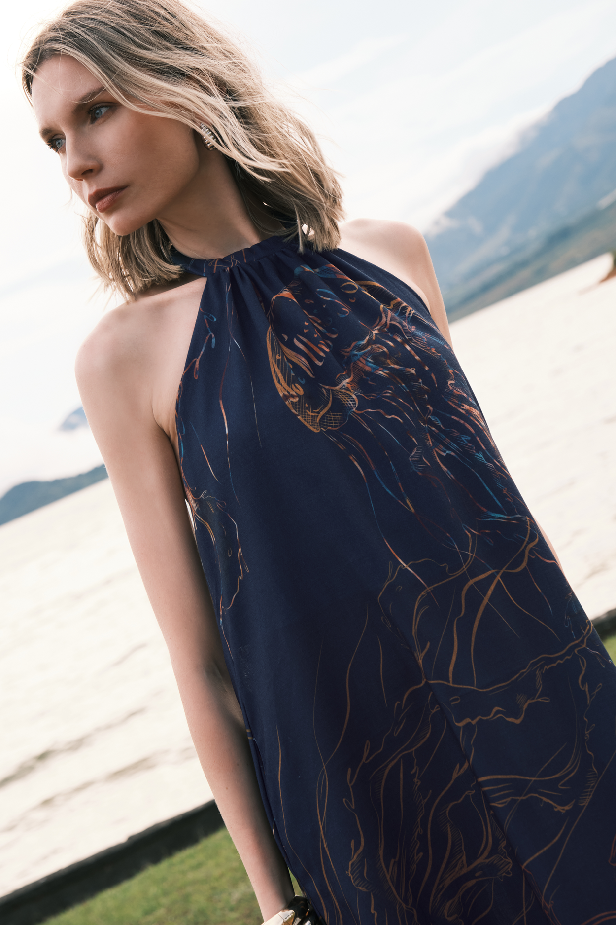 PELAGIA ANKLE DRESS JELLY DEEP PRINT