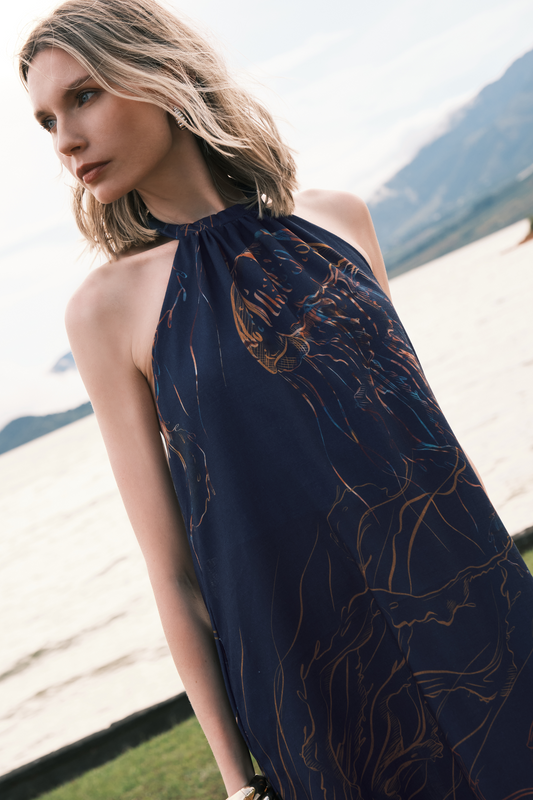 PELAGIA ANKLE DRESS JELLY DEEP PRINT