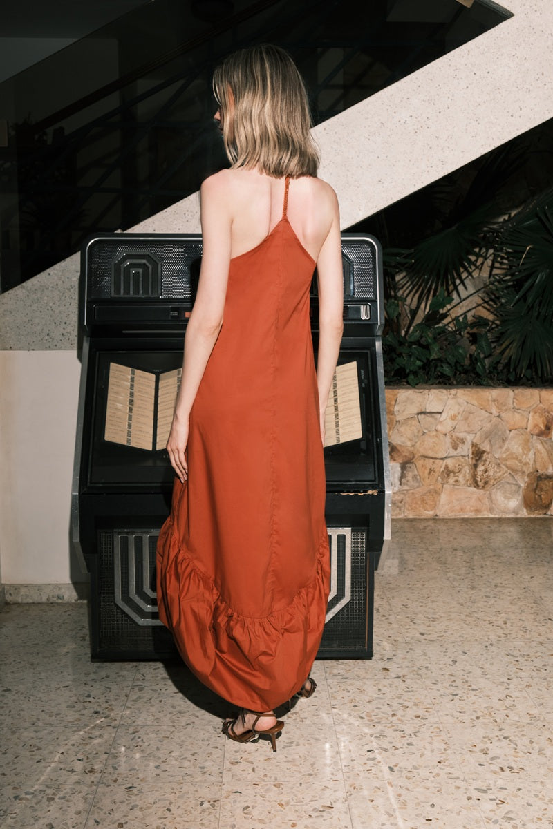 PELAGIA ANKLE DRESS COCOA