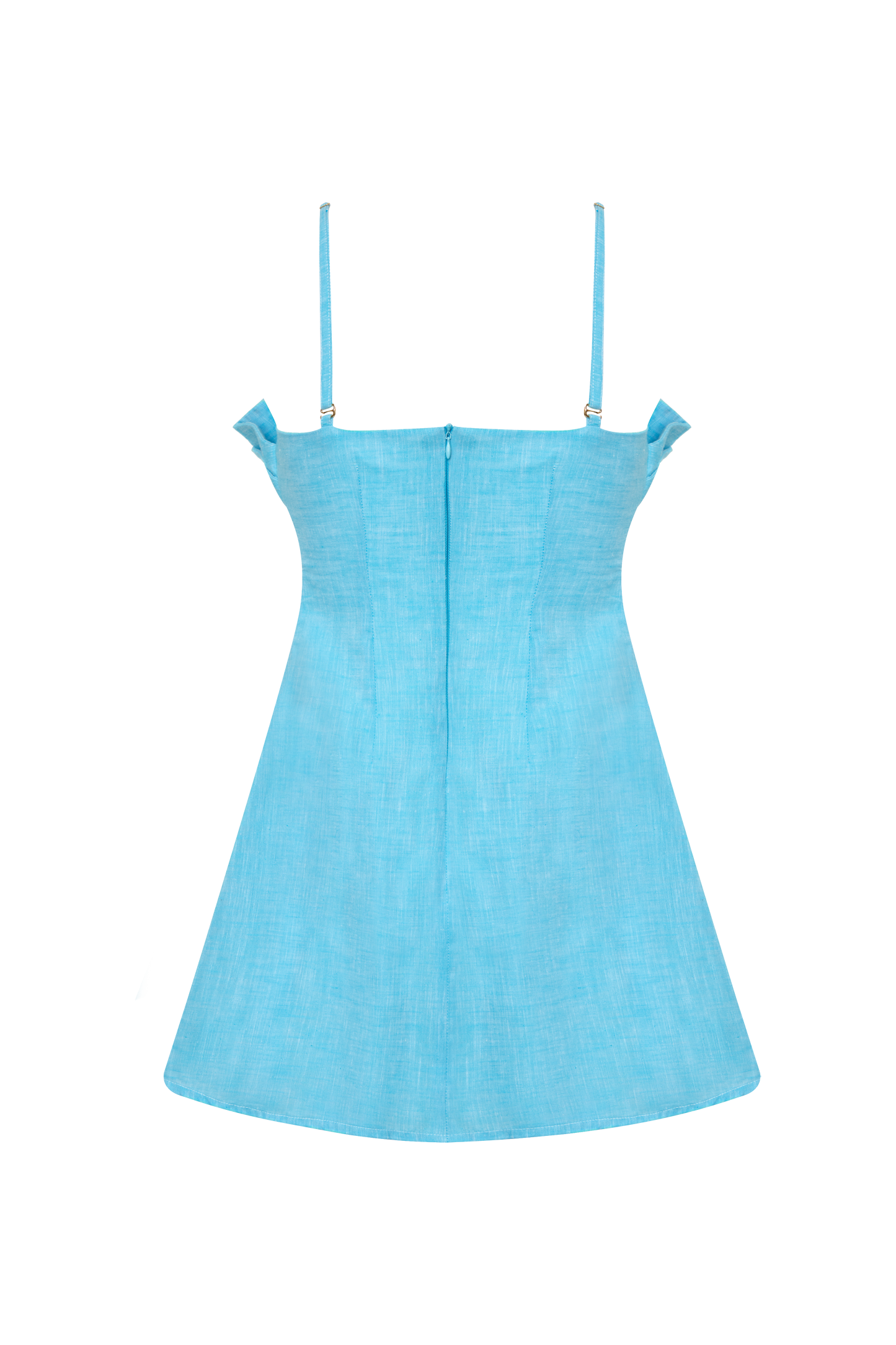 UMBRELLA MINI DRESS AQUA